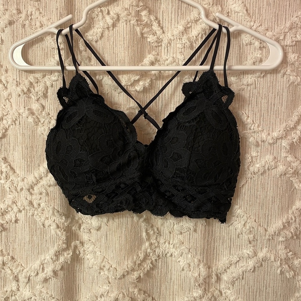 Black lace bralette